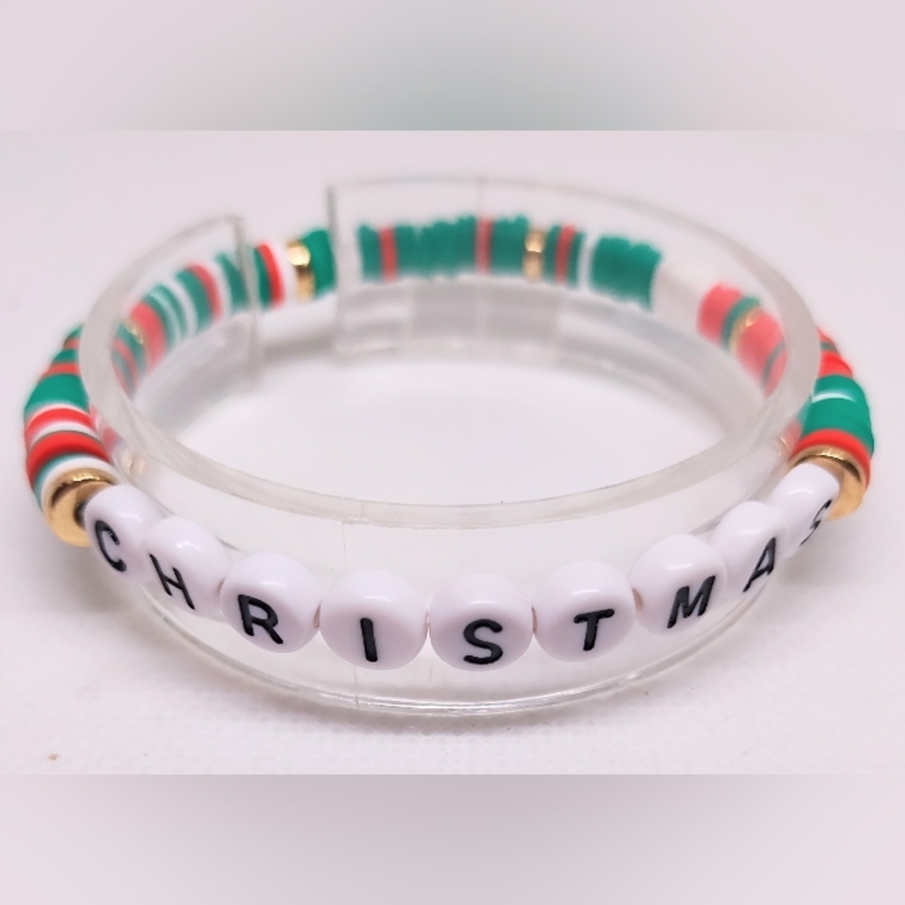 Christmas Bracelet Beaded Women's New f57‎